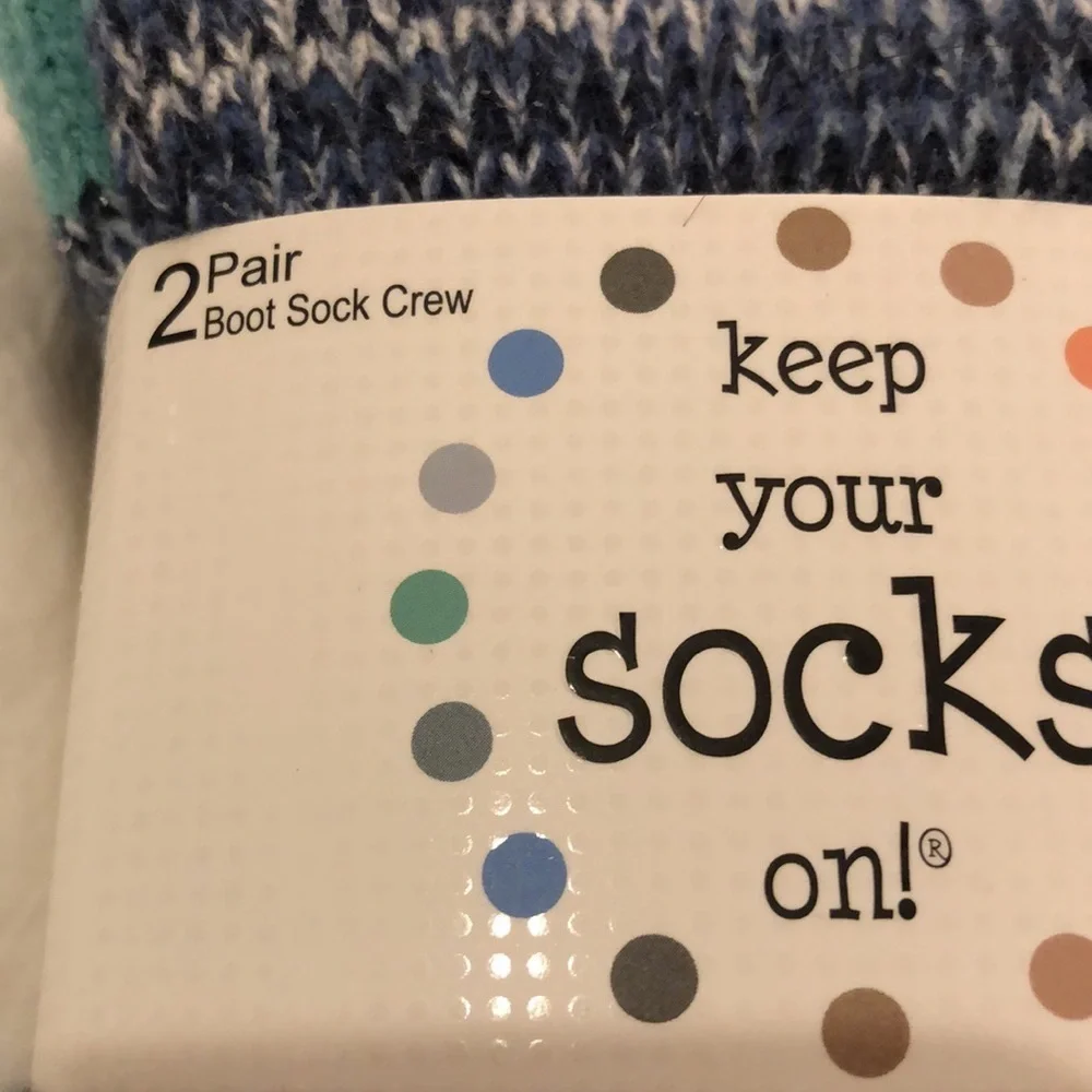 KEEP YOUR SOCKS ON! Boot Crew Socks 2 pair NWT